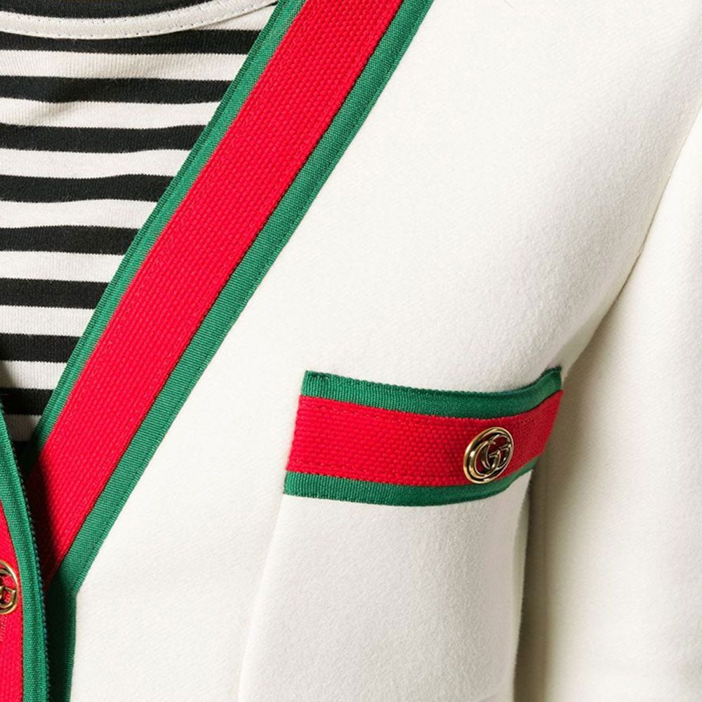 Gucci Gucci Web Trim Wool Coat Size 38 Size XS / US 0-2 / IT 36-38 - 12 Thumbnail