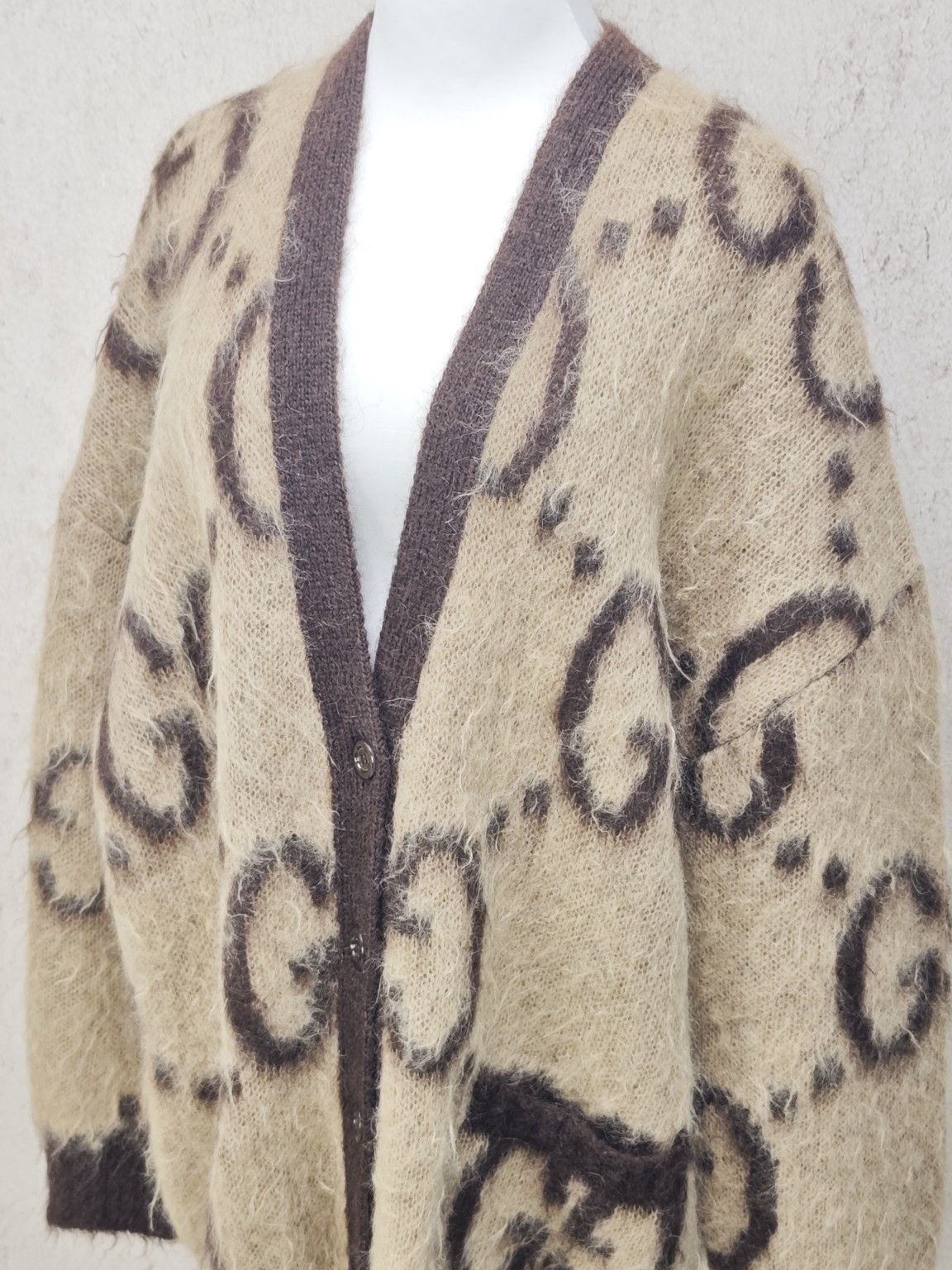 Gucci Gucci GG Logo Mohair Cardigan Size M Size US M / EU 48-50 / 2 - 5 Thumbnail