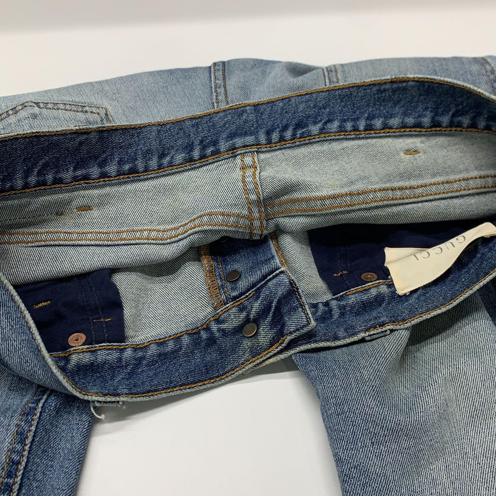 Gucci Gucci x New York Yankees NY Logo Denim Jeans Size 34 Size US 34 / EU 50 - 6 Thumbnail