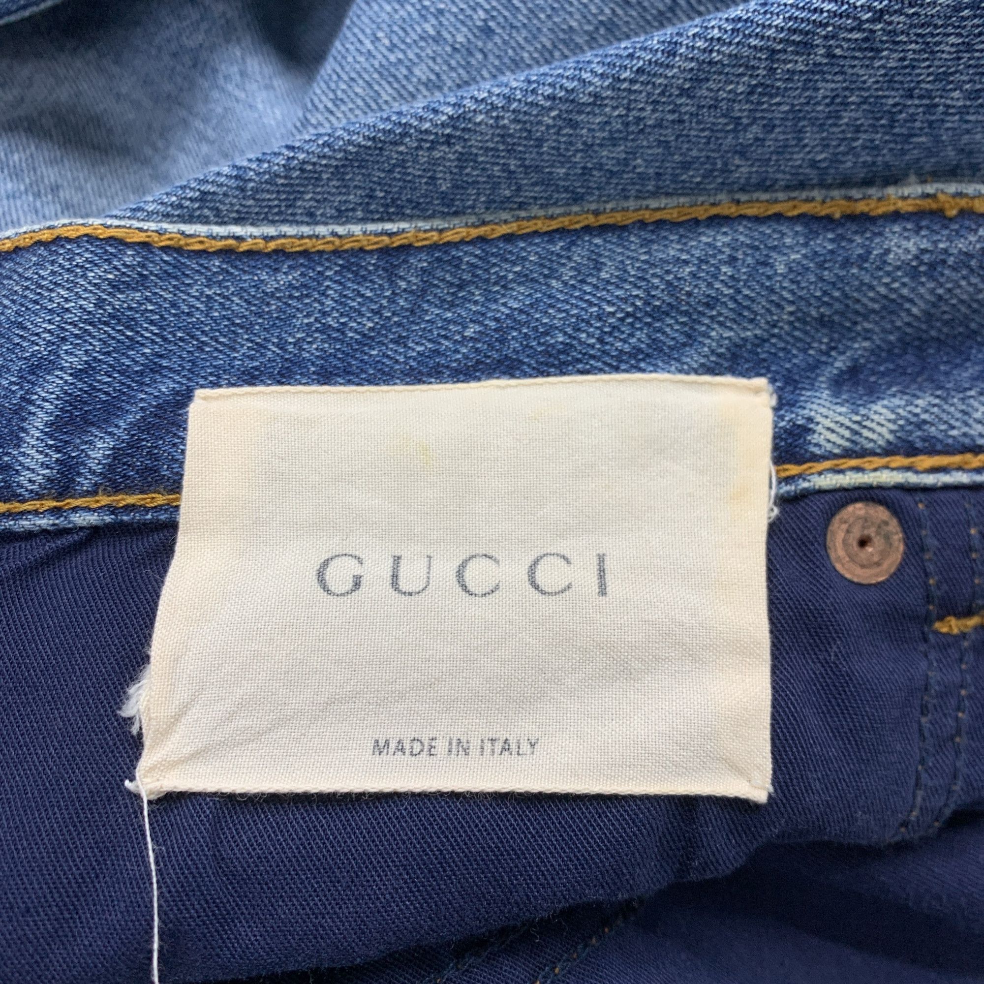 Gucci Gucci x New York Yankees NY Logo Denim Jeans Size 34 Size US 34 / EU 50 - 3 Thumbnail