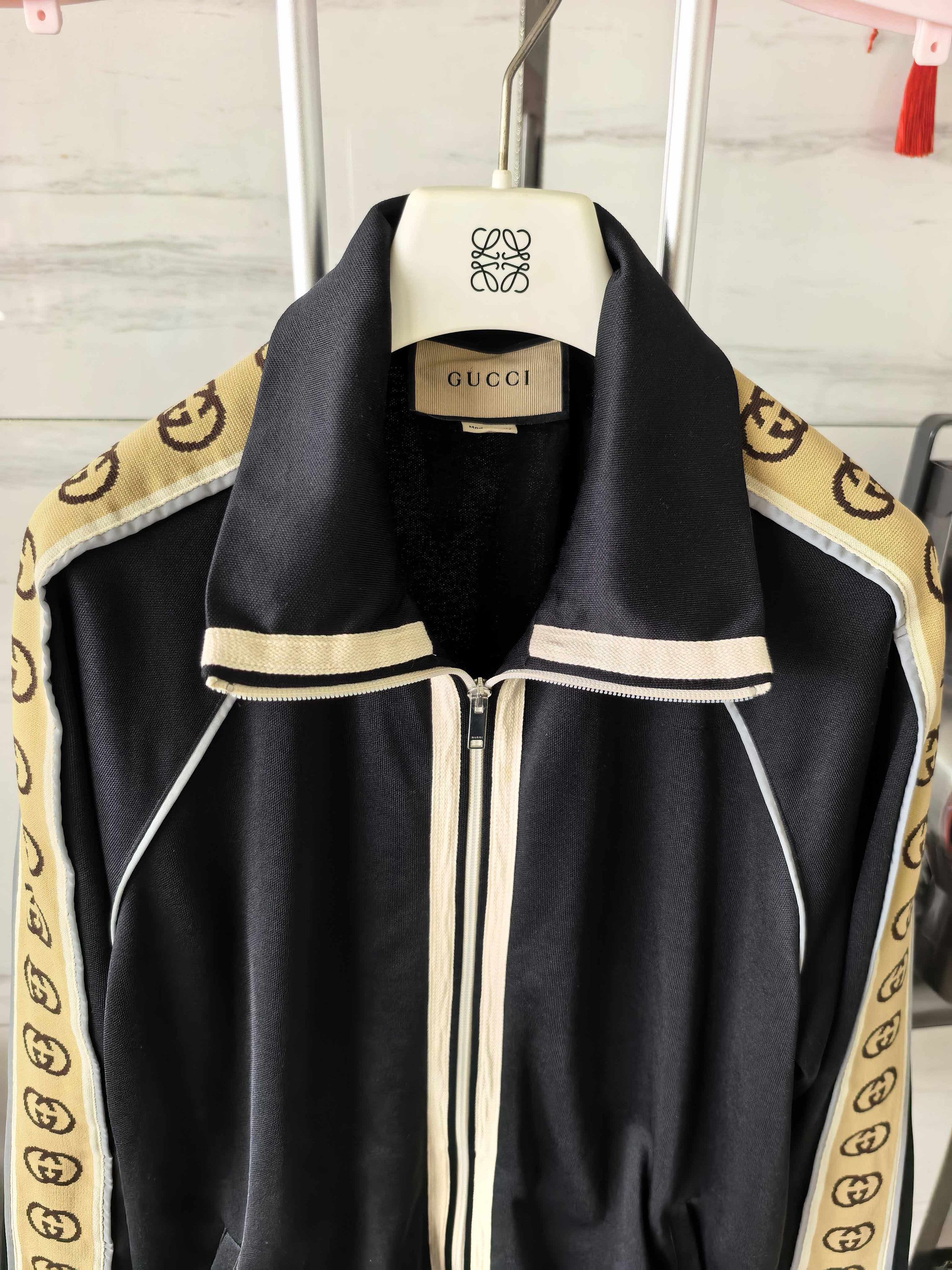 Gucci Gucci GG Logo Side Stripe Track Jacket Size L Size US L / EU 52-54 / 3 - 7 Thumbnail