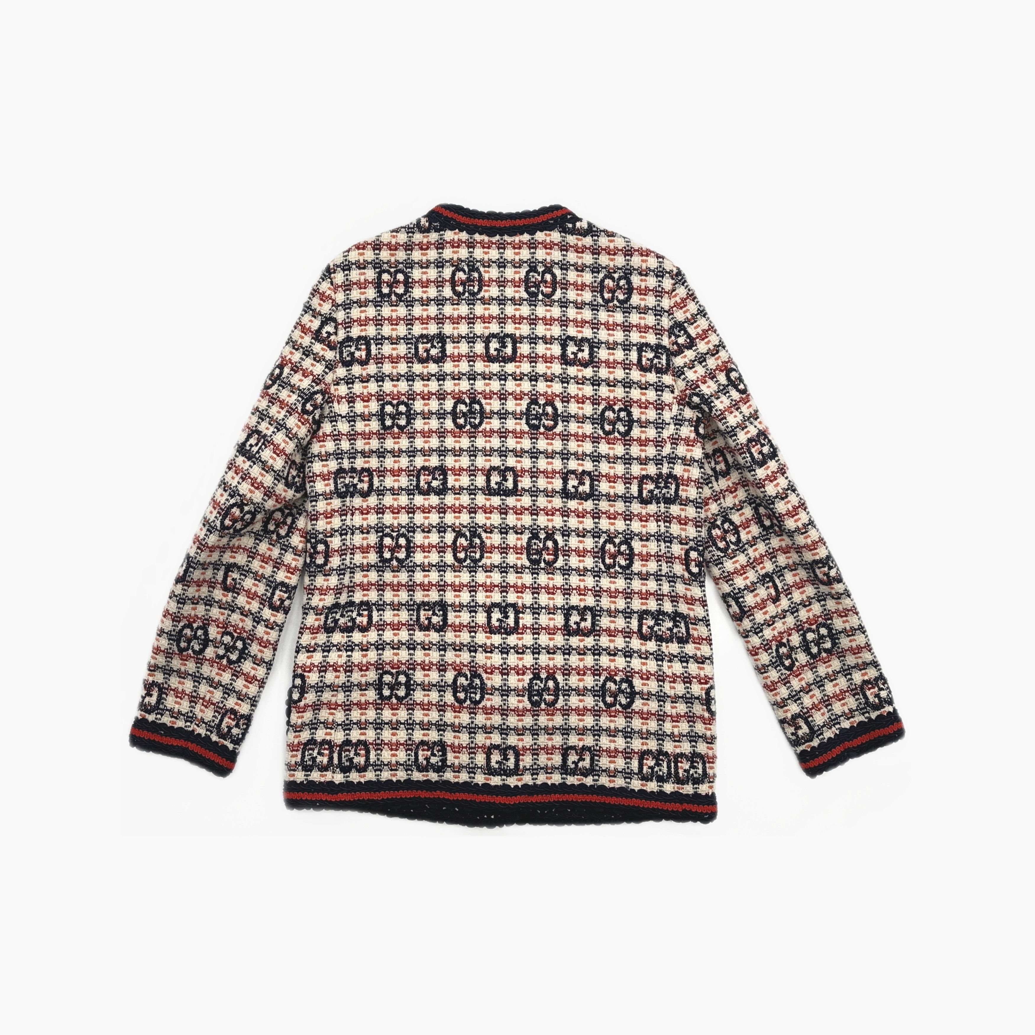 Gucci Gucci Logo Pattern Tweed Jacket Size 42 Size M / US 6-8 / IT 42-44 - 2 Thumbnail