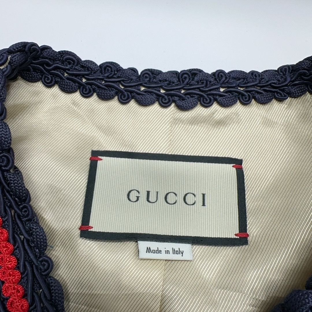 Gucci Gucci Logo Pattern Tweed Jacket Size 42 Size M / US 6-8 / IT 42-44 - 5 Thumbnail