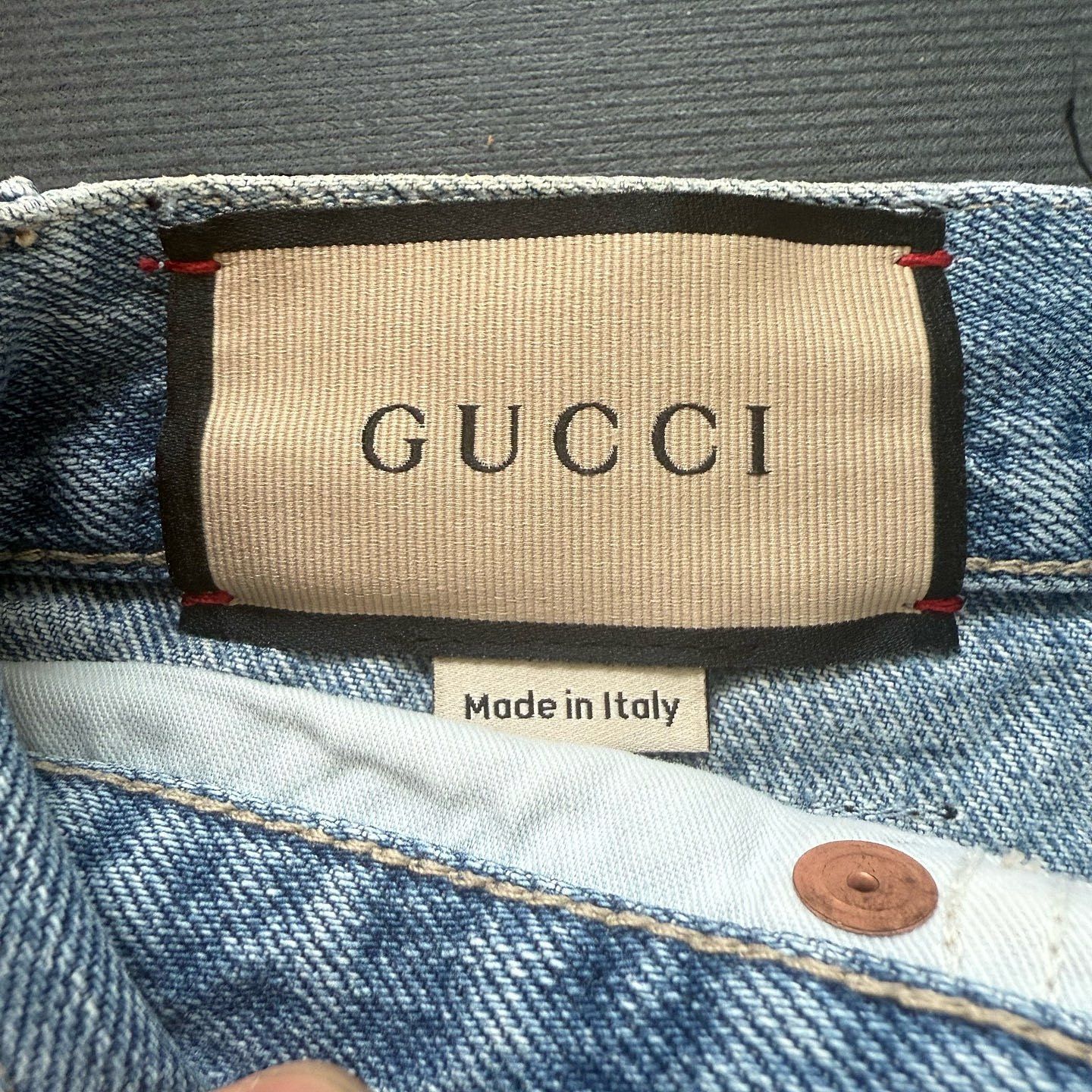 Gucci Gucci Distressed Cat Embroidery Denim Shorts Size 28 Size 28" / US 6 / IT 42 - 3 Thumbnail