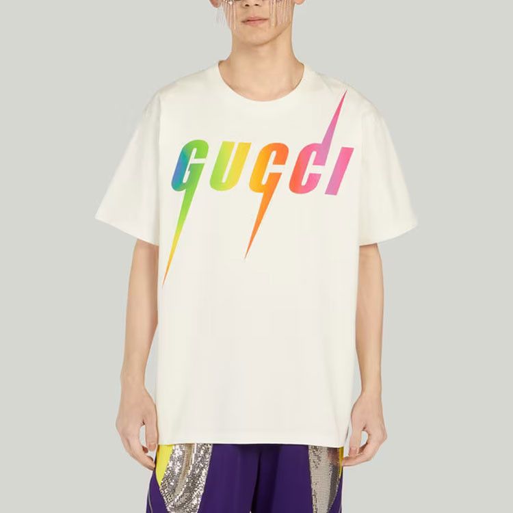 Gucci Gucci Rainbow Blade Logo T-Shirt Size S Size US S / EU 44-46 / 1 - 8 Thumbnail