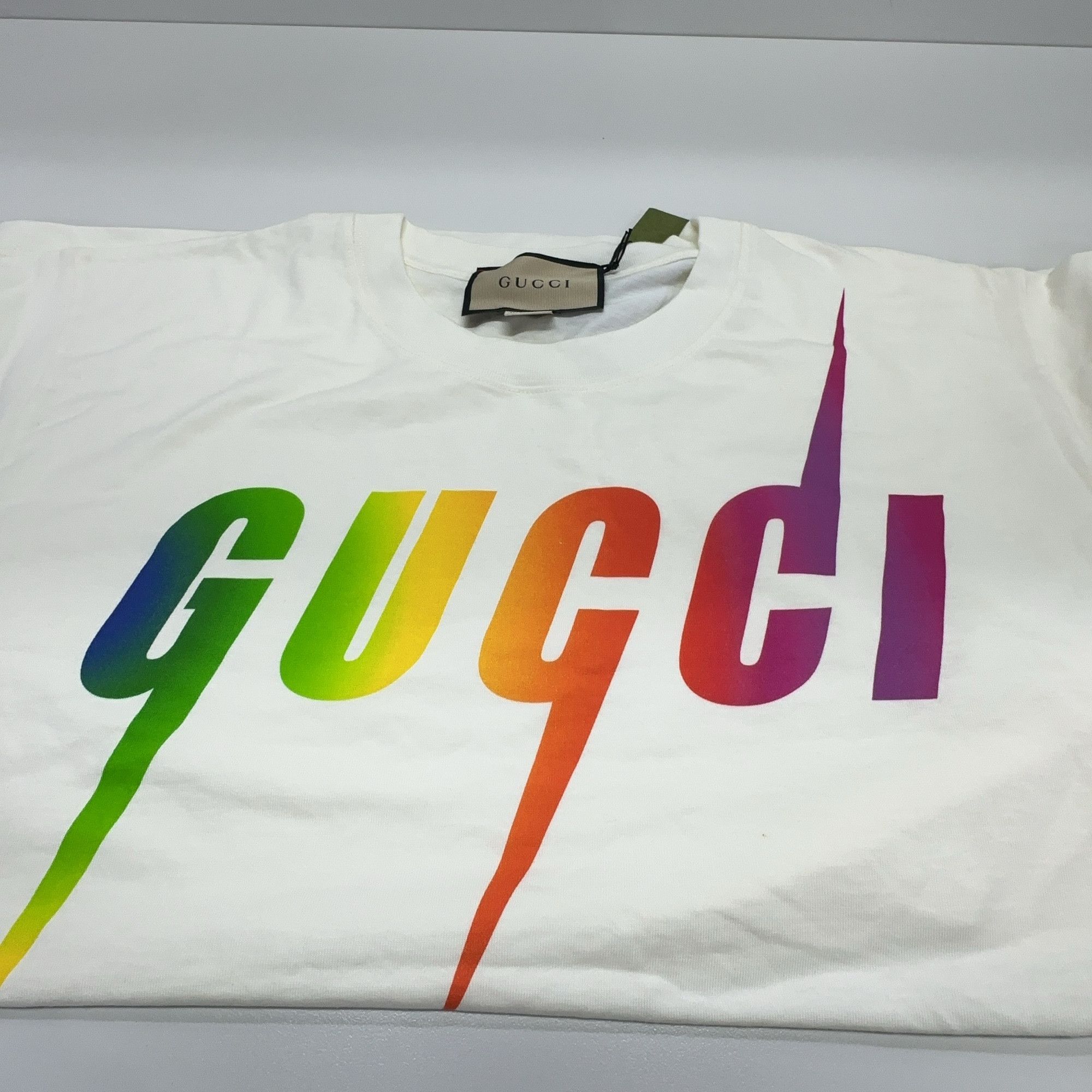 Gucci Gucci Rainbow Blade Logo T-Shirt Size S Size US S / EU 44-46 / 1 - 7 Thumbnail