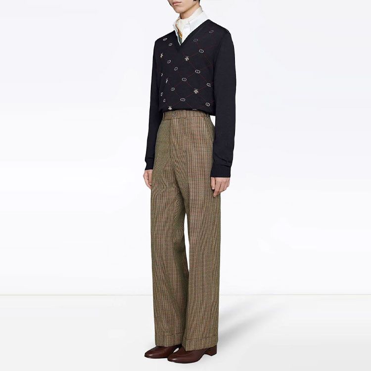 Gucci Gucci Bee GG Pattern V-Neck Cardigan Size S Size US S / EU 44-46 / 1 - 9 Thumbnail