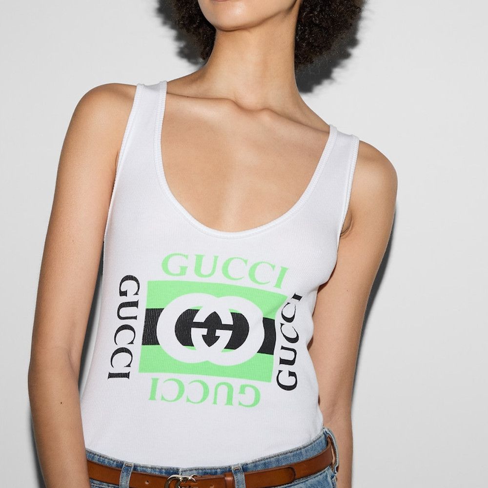 Gucci Gucci Logo Print Tank Top Size S Size S / US 4 / IT 40 - 12 Thumbnail
