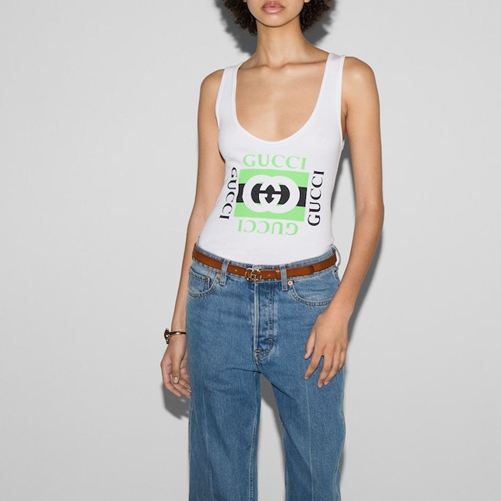 Gucci Gucci Logo Print Tank Top Size S Size S / US 4 / IT 40 - 11 Thumbnail