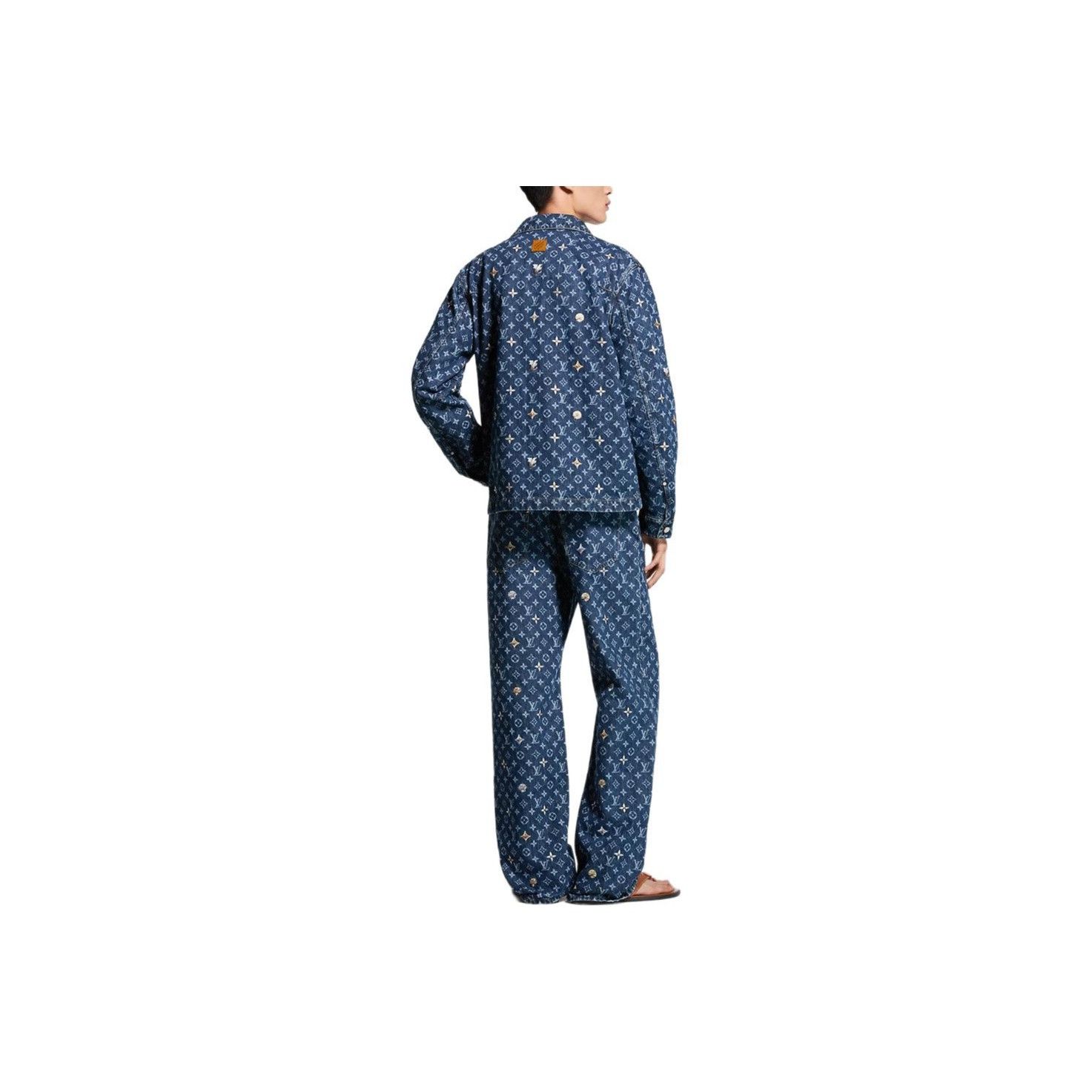 Louis Vuitton Louis Vuitton Monogram Embroidered Denim Jacket Size 52 Size US L / EU 52-54 / 3 - 11 Thumbnail