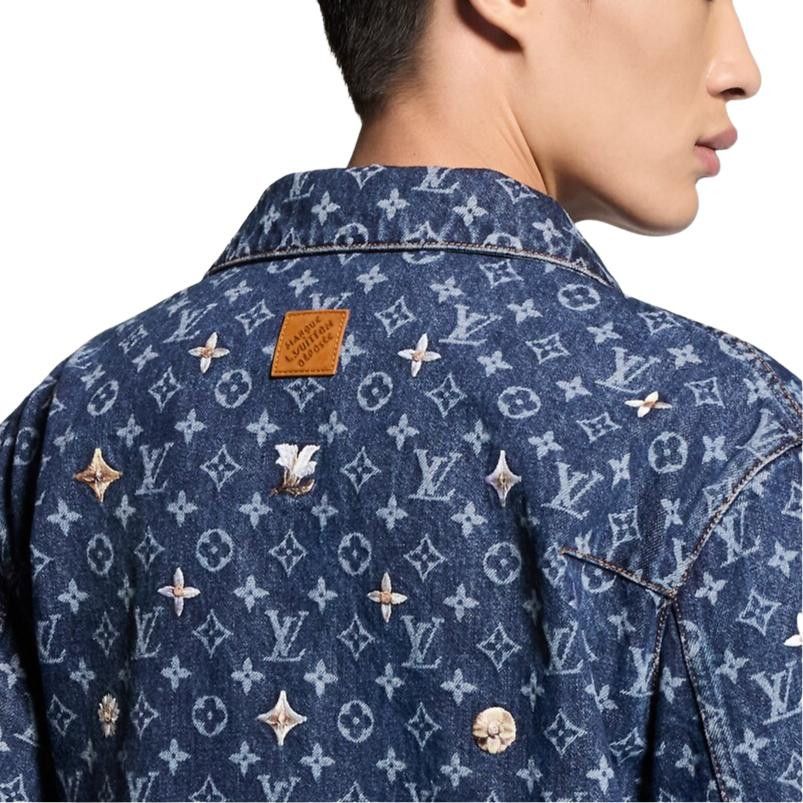Louis Vuitton Louis Vuitton Monogram Embroidered Denim Jacket Size 52 Size US L / EU 52-54 / 3 - 12 Thumbnail