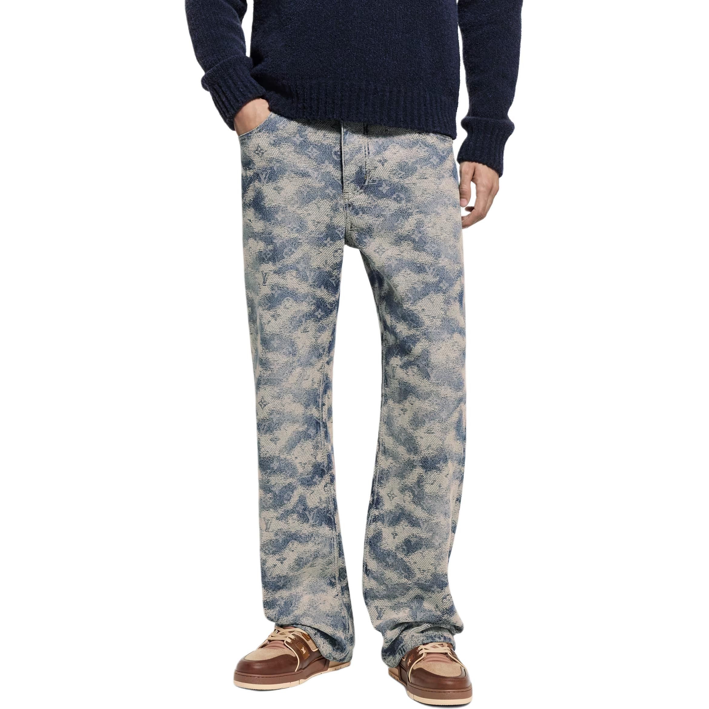 Louis Vuitton Louis Vuitton Monogram Jacquard Denim Jeans Size 28 Size US 28 / EU 44 - 10 Thumbnail