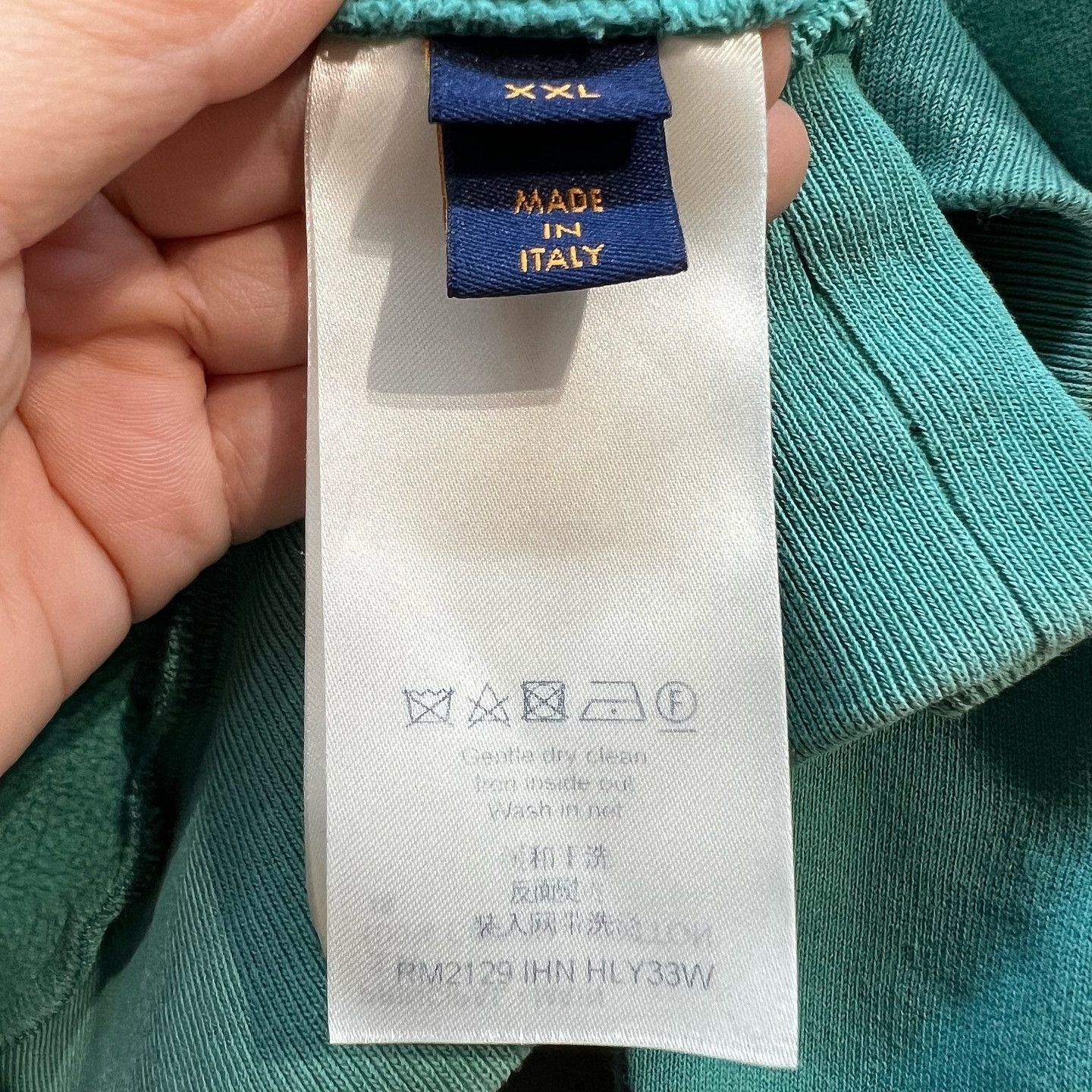 Louis Vuitton Louis Vuitton Green Logo Embroidered Hoodie Size XXL Size US XXL / EU 58 / 5 - 4 Thumbnail