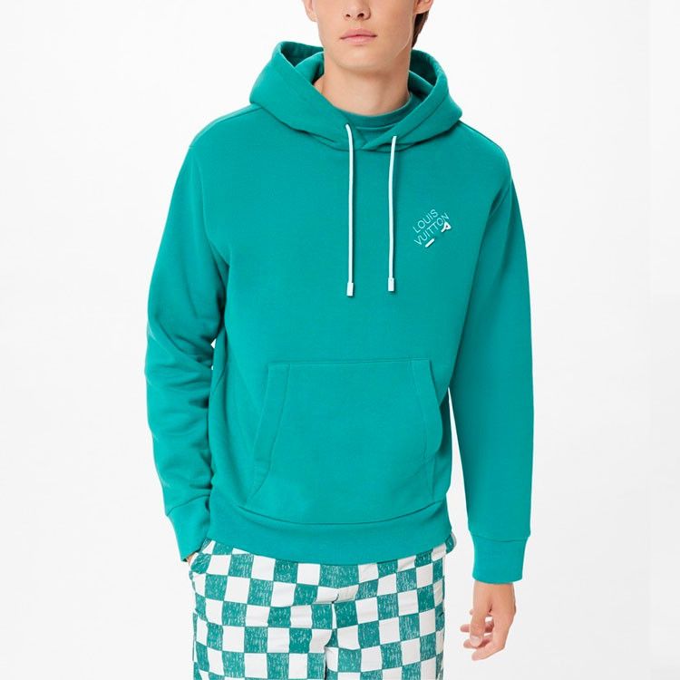 Louis Vuitton Louis Vuitton Green Logo Embroidered Hoodie Size XXL Size US XXL / EU 58 / 5 - 10 Thumbnail