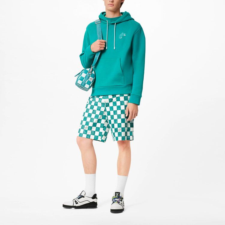 Louis Vuitton Louis Vuitton Green Logo Embroidered Hoodie Size XXL Size US XXL / EU 58 / 5 - 9 Thumbnail