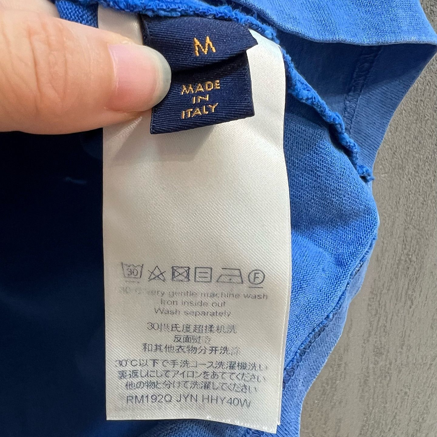 Louis Vuitton Louis Vuitton Blue Crewneck T-Shirt Size M Size US M / EU 48-50 / 2 - 4 Thumbnail