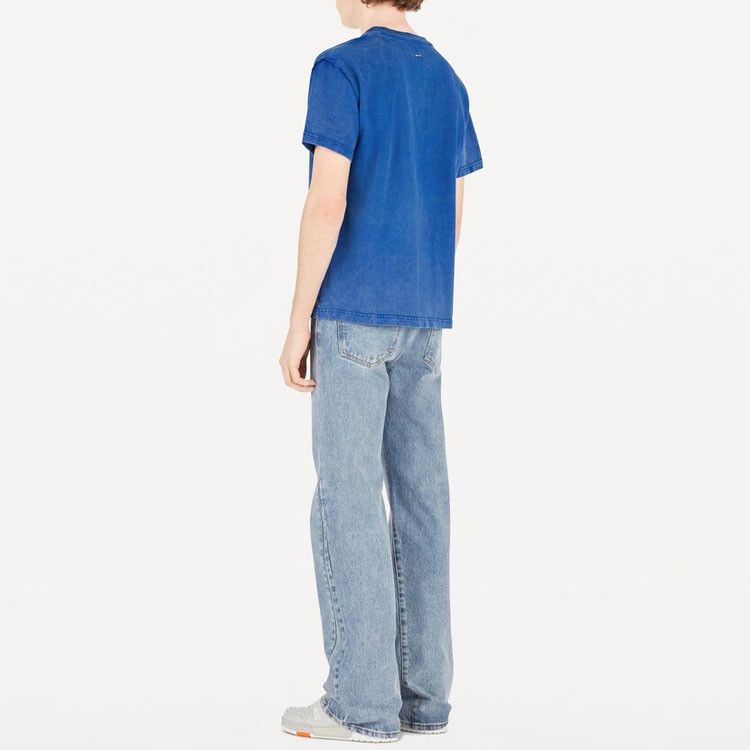 Louis Vuitton Louis Vuitton Blue Crewneck T-Shirt Size M Size US M / EU 48-50 / 2 - 11 Thumbnail