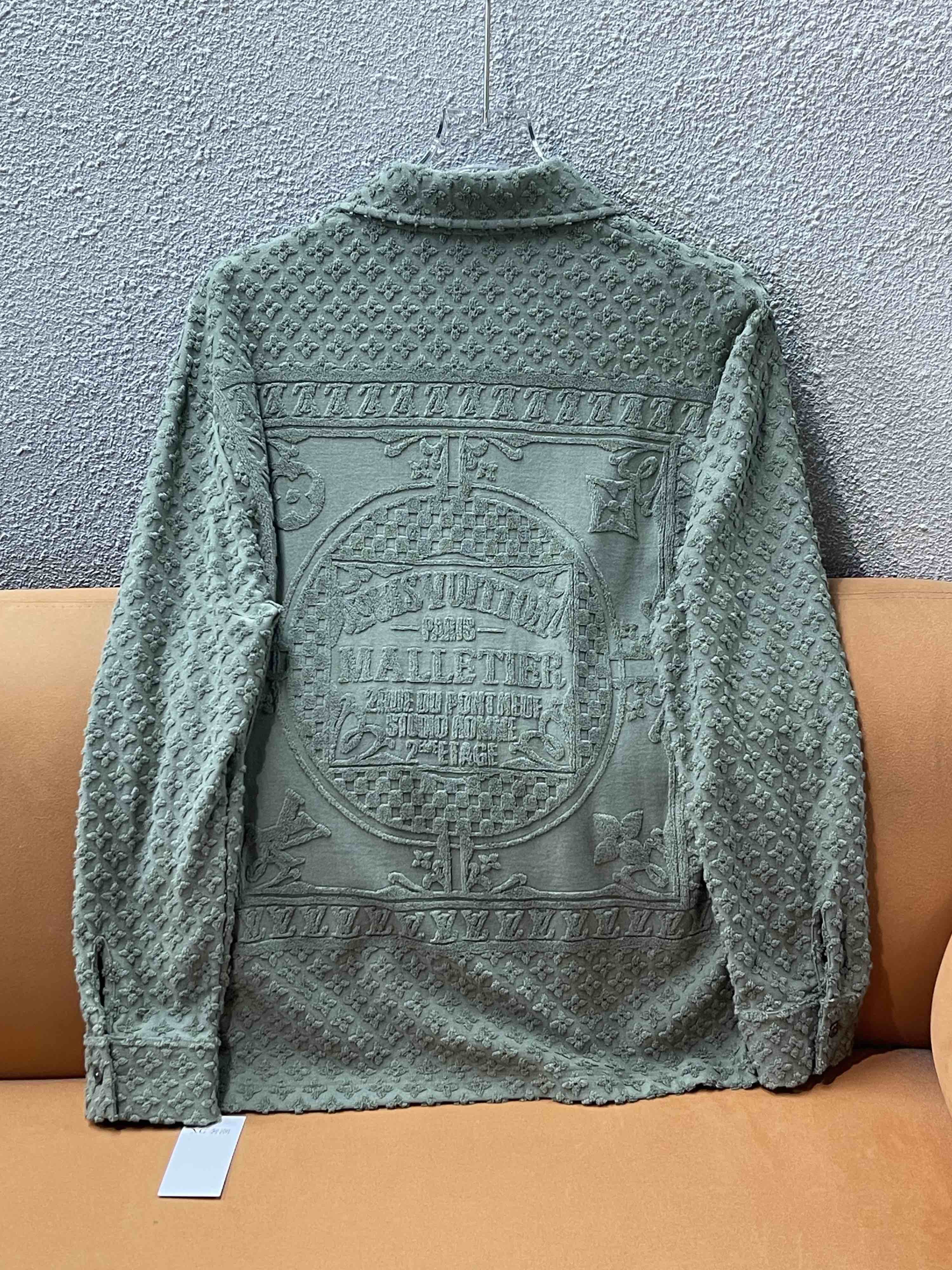 Louis Vuitton Louis Vuitton Monogram Jacquard Shirt Green Size XS Size US XS / EU 42 / 0 - 2 Thumbnail