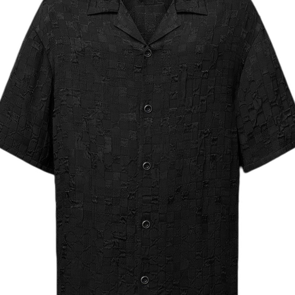 Louis Vuitton Louis Vuitton Textured Jacquard Short Sleeve Shirt XL Size US XL / EU 56 / 4 - 7 Thumbnail