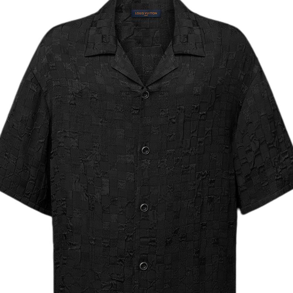 Louis Vuitton Louis Vuitton Textured Jacquard Short Sleeve Shirt XL Size US XL / EU 56 / 4 - 6 Thumbnail