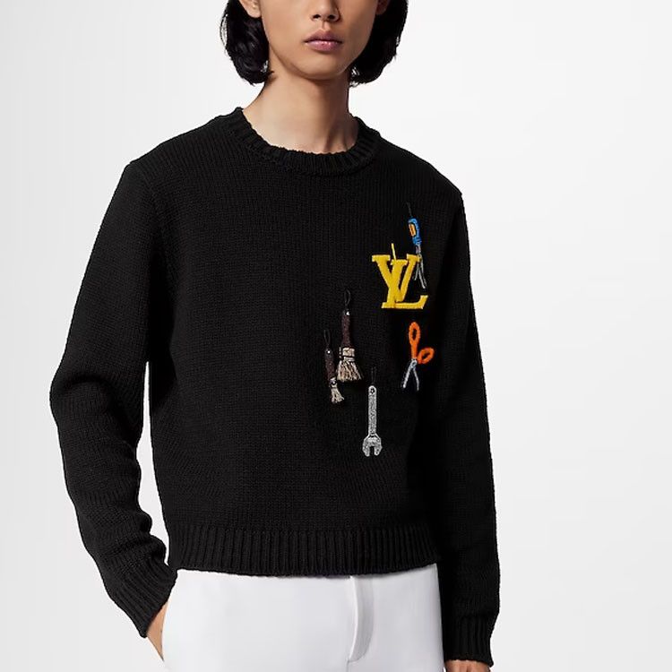 Louis Vuitton Louis Vuitton Embroidered Tool Sweater Size M Size US M / EU 48-50 / 2 - 8 Thumbnail