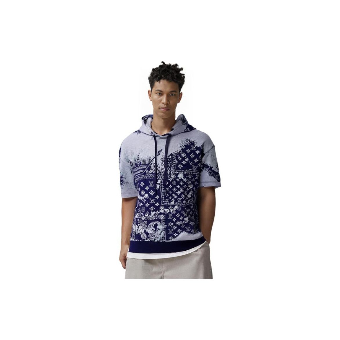 Louis Vuitton Louis Vuitton Monogram Bandana Hoodie T-Shirt Size L Size US L / EU 52-54 / 3 - 6 Thumbnail