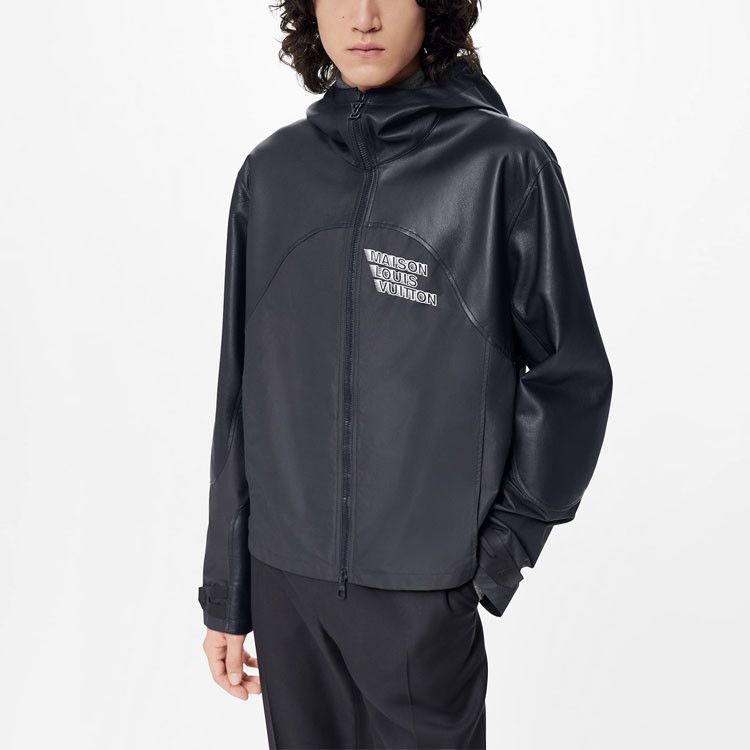 Louis Vuitton Louis Vuitton Leather Hooded Jacket Size 52 Size US L / EU 52-54 / 3 - 9 Thumbnail