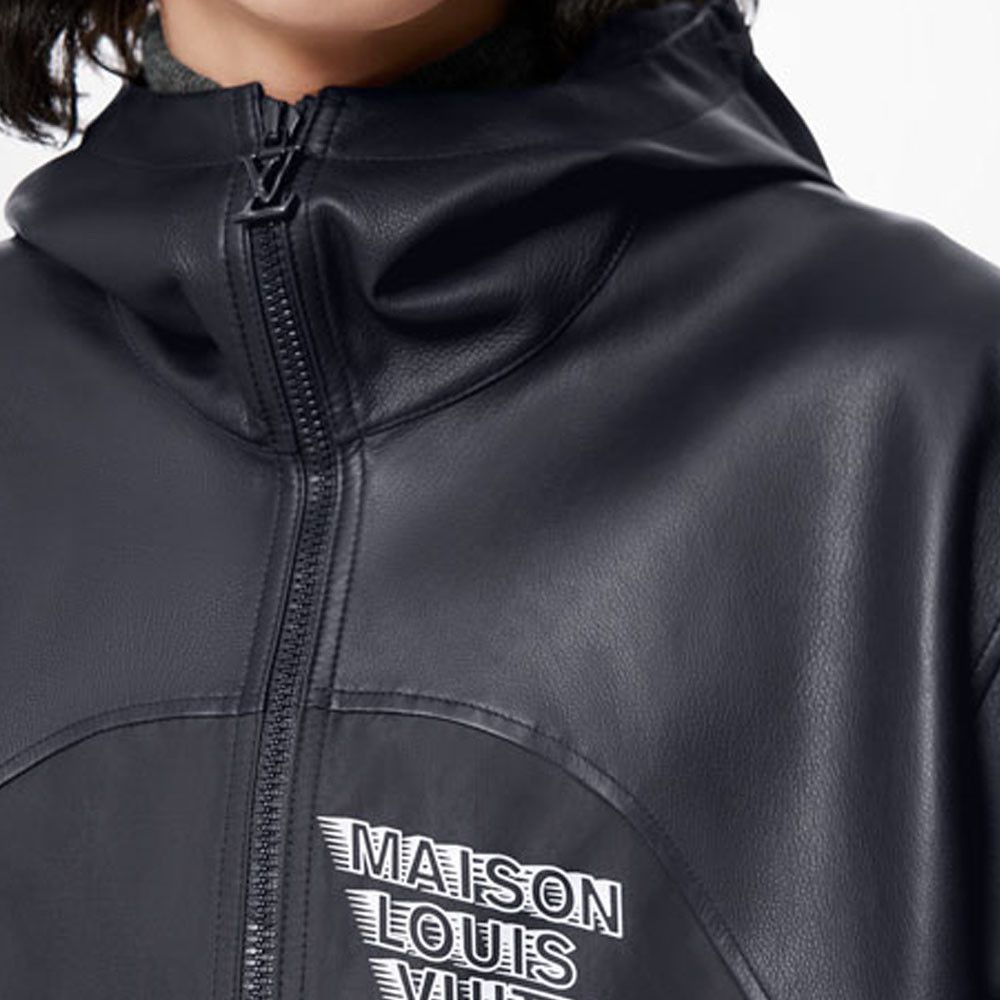 Louis Vuitton Louis Vuitton Leather Hooded Jacket Size 52 Size US L / EU 52-54 / 3 - 10 Thumbnail