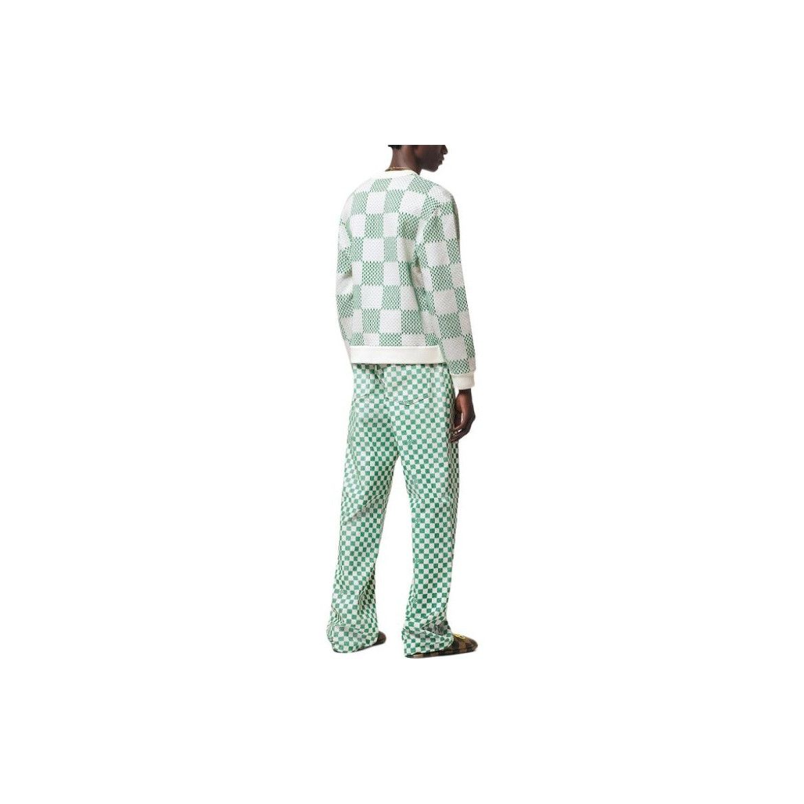 Louis Vuitton Louis Vuitton Damier Logo Sweatshirt Green M Size US M / EU 48-50 / 2 - 7 Thumbnail