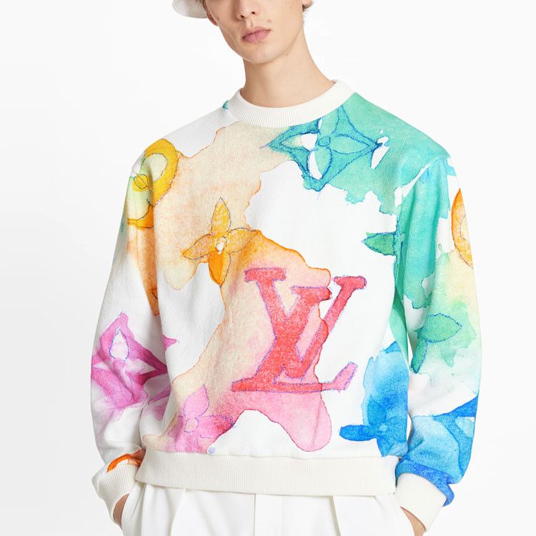 Louis Vuitton Louis Vuitton Watercolor Monogram Sweatshirt Size M Size US M / EU 48-50 / 2 - 7 Thumbnail