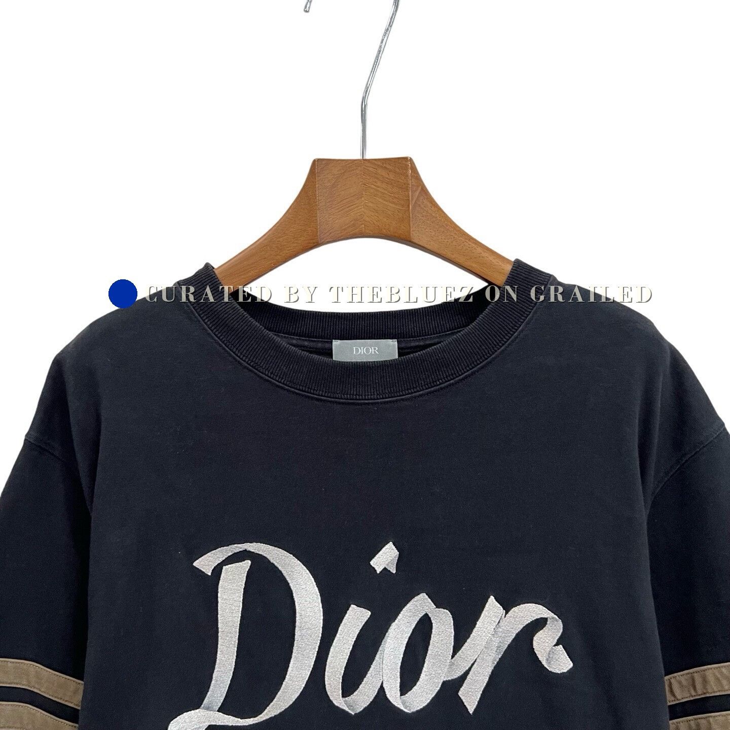 Dior Dior Black Chest & Back 47 Embroidery Tee Size US S / EU 44-46 / 1 - 3 Thumbnail