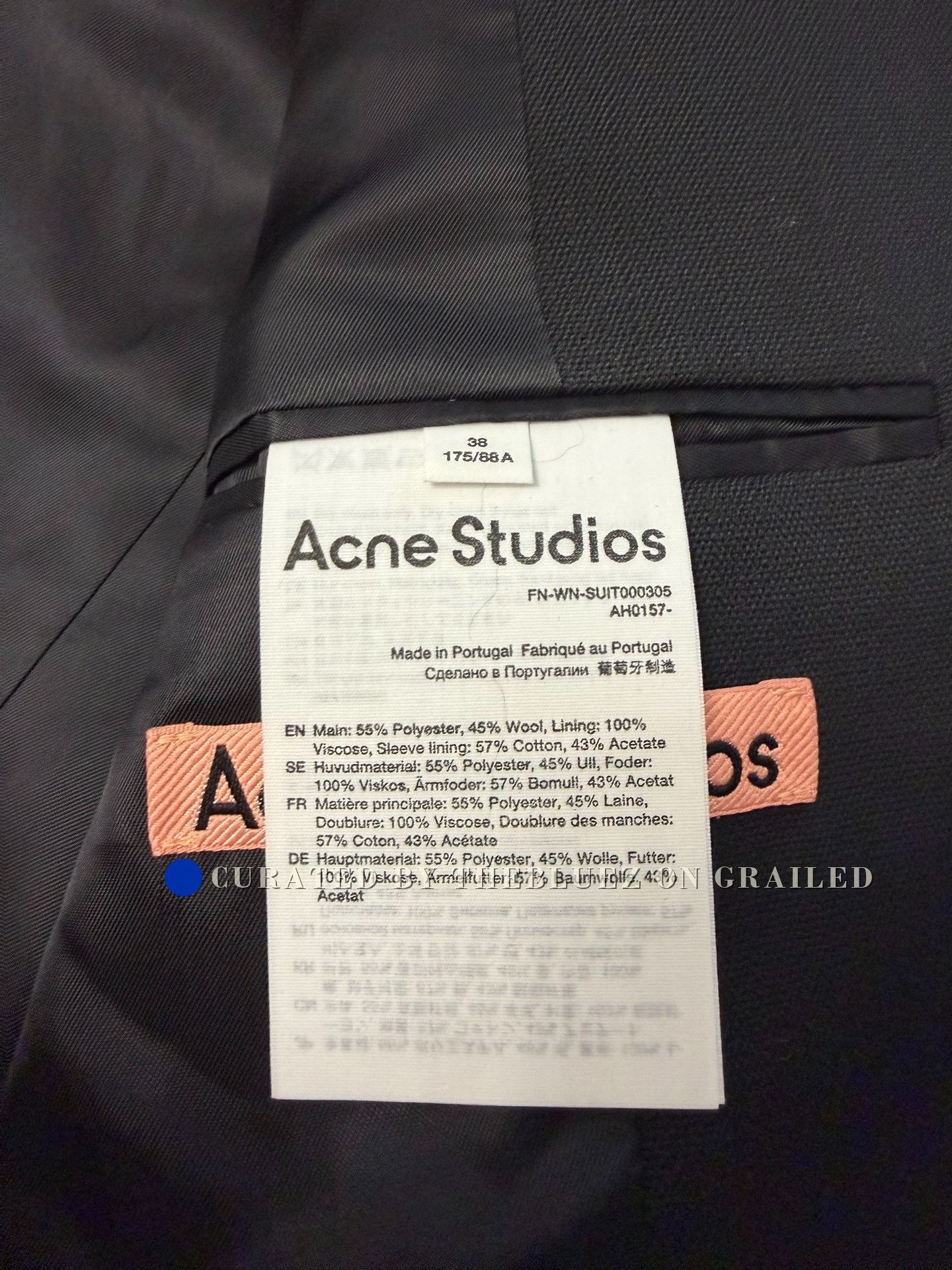 Acne Studios Acne Studios Classic Double-Breasted Black Blazer Size S / US 4 / IT 40 - 5 Thumbnail