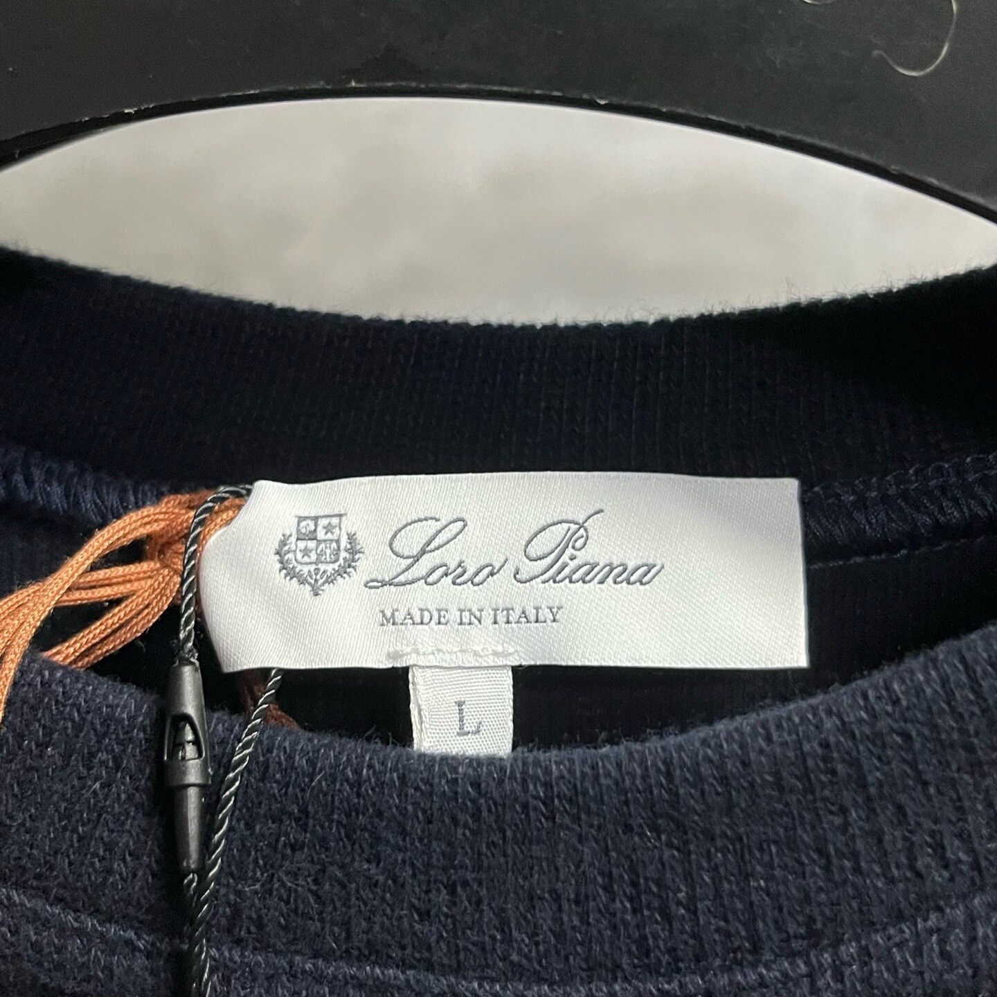 Loro Piana Loro Piana Dark Blue Embroidered Crewneck Sweatshirt Size US L / EU 52-54 / 3 - 3 Thumbnail