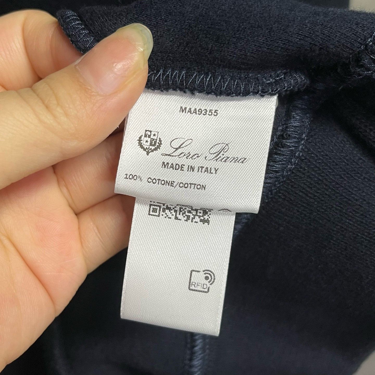 Loro Piana Loro Piana Dark Blue Embroidered Crewneck Sweatshirt Size US L / EU 52-54 / 3 - 5 Thumbnail