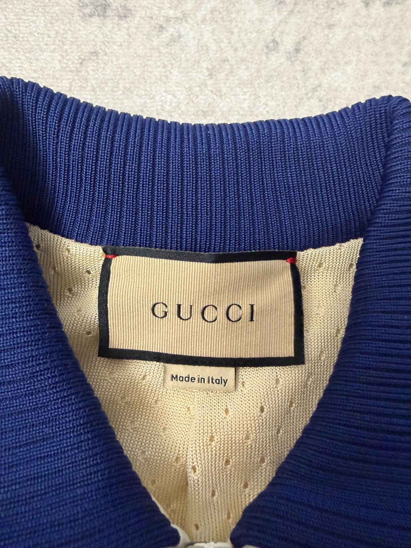 Gucci Gucci Double G Patch Ribbed Knit Zip Jacket Size US S / EU 44-46 / 1 - 3 Thumbnail