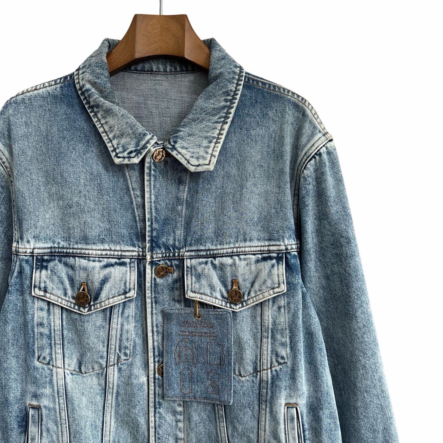 Louis Vuitton Louis Vuitton Washed Denim Jacket Size US M / EU 48-50 / 2 - 2 Thumbnail