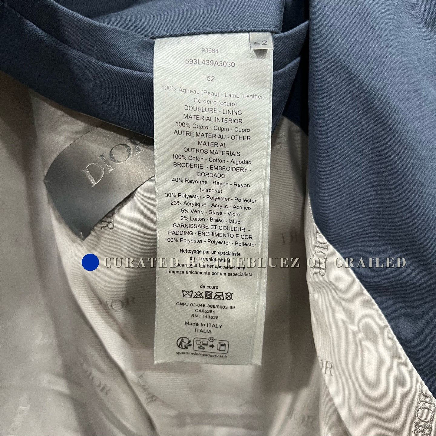 Dior DIOR 2025 Beaded Pearl Logo Baseball Jacket Size US L / EU 52-54 / 3 - 6 Thumbnail