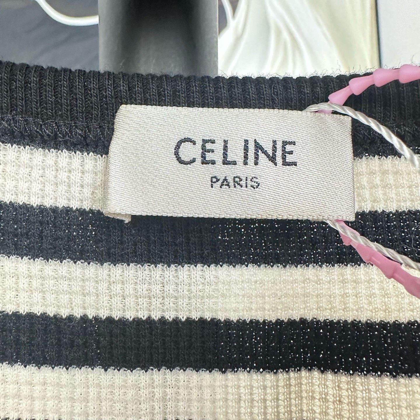 Celine Celine 23SS Triomphe Gold Buckle Striped Tee XS Size XS / US 0-2 / IT 36-38 - 3 Thumbnail