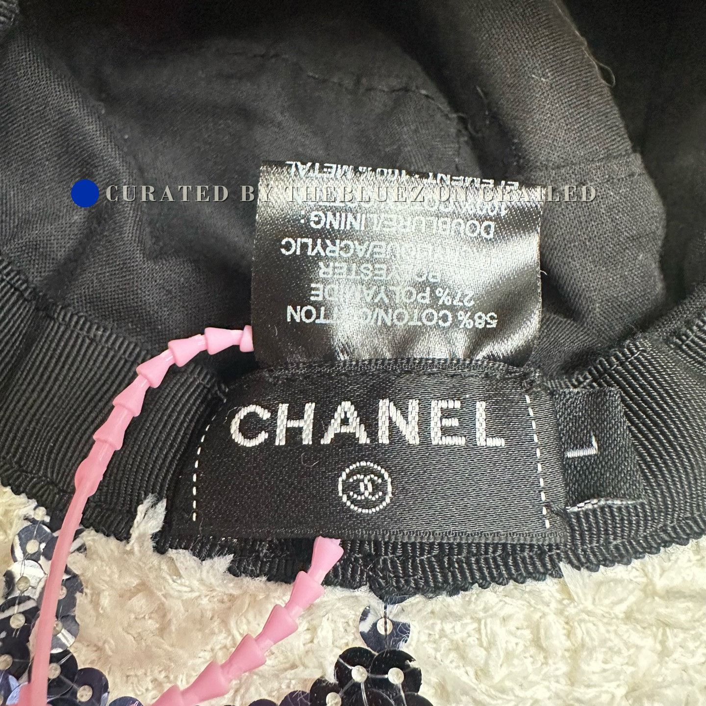 Chanel Chanel 23C Blue Sequin Silver CC Bucket Hat Size ONE SIZE - 3 Thumbnail