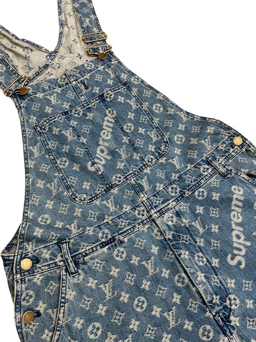 Louis Vuitton Louis Vuitton x Supreme Monogram Denim Overalls Size US 28 / EU 44 - 4 Thumbnail
