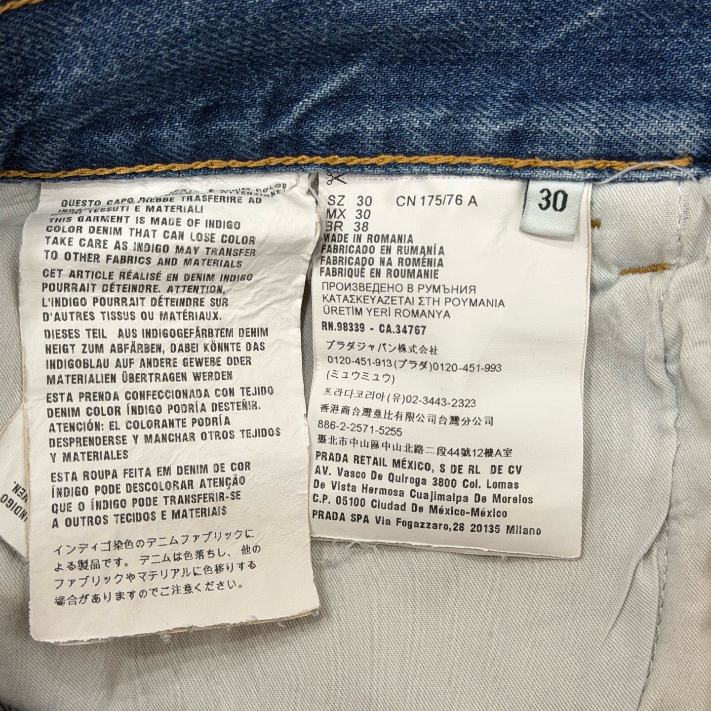 Prada Prada Triangle Logo Iron Brand Jeans Size US 30 / EU 46 - 5 Thumbnail