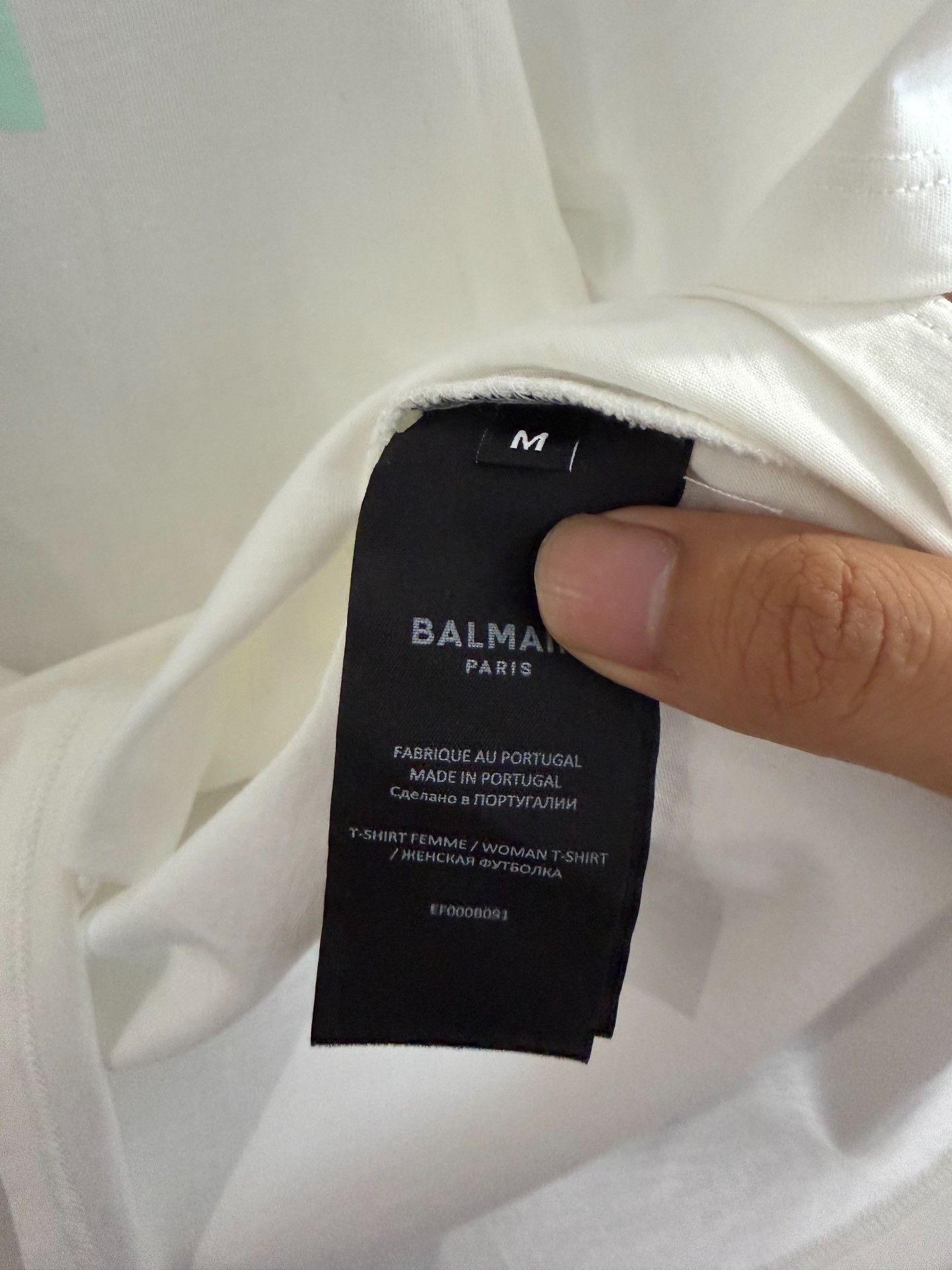 Balmain Balmain White Green Logo Short-Sleeve T-Shirt M Size US M / EU 48-50 / 2 - 4 Thumbnail