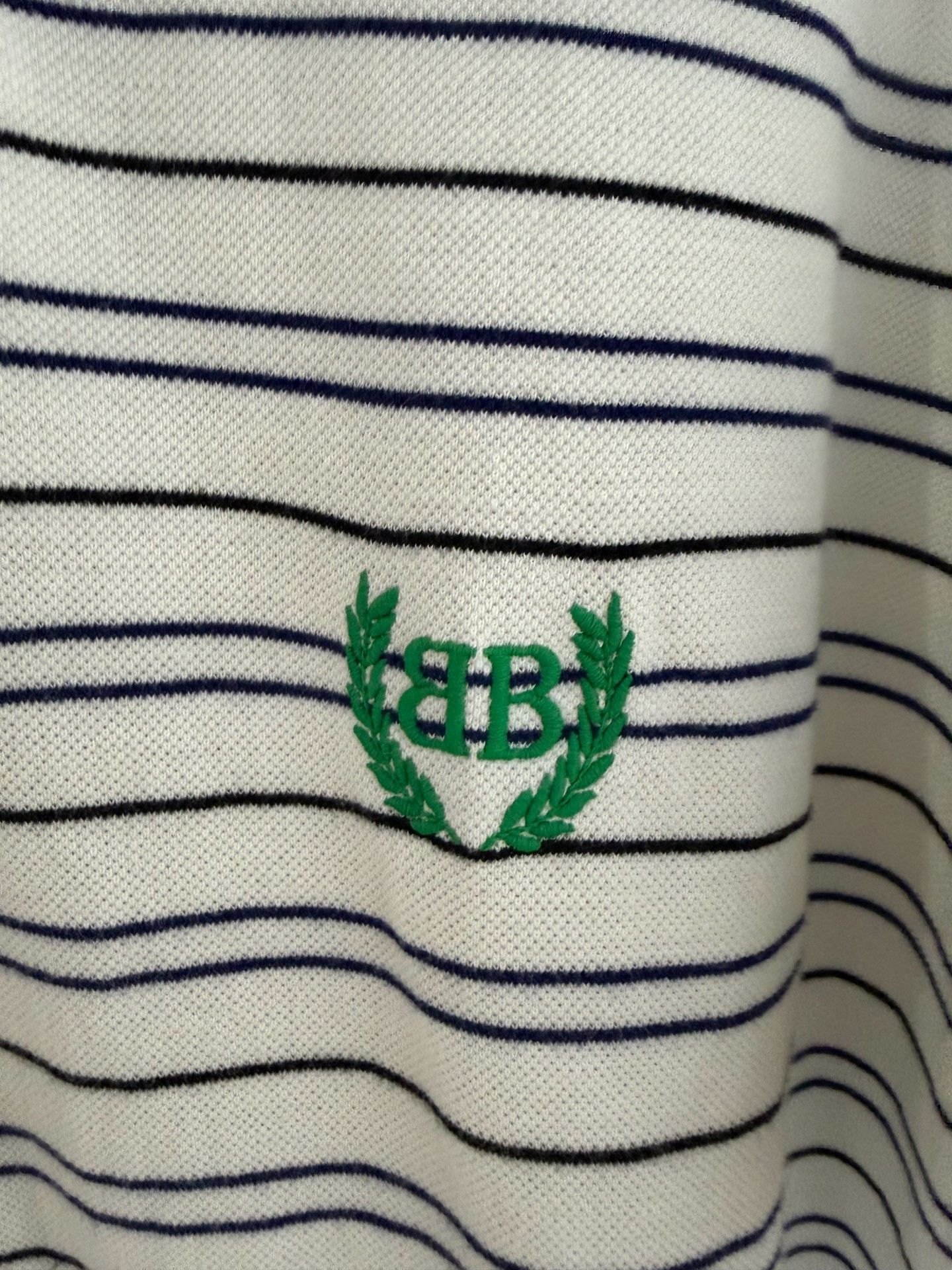 Balenciaga Balenciaga 25SS Striped Logo Short Sleeve Polo Size US XS / EU 42 / 0 - 3 Thumbnail