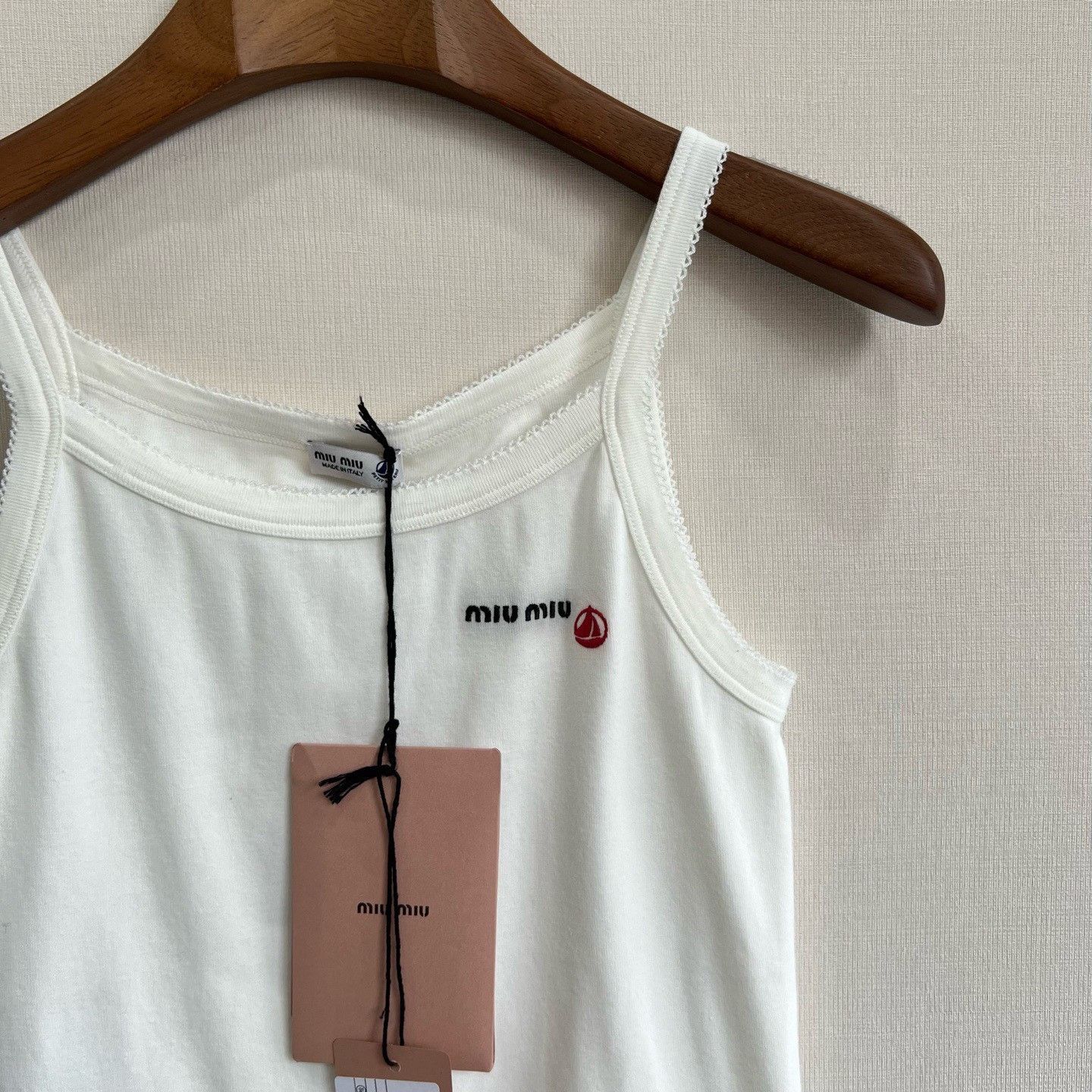 Miu Miu Miu Miu x Petit Bateau White Camisole Size S / US 4 / IT 40 - 4 Thumbnail