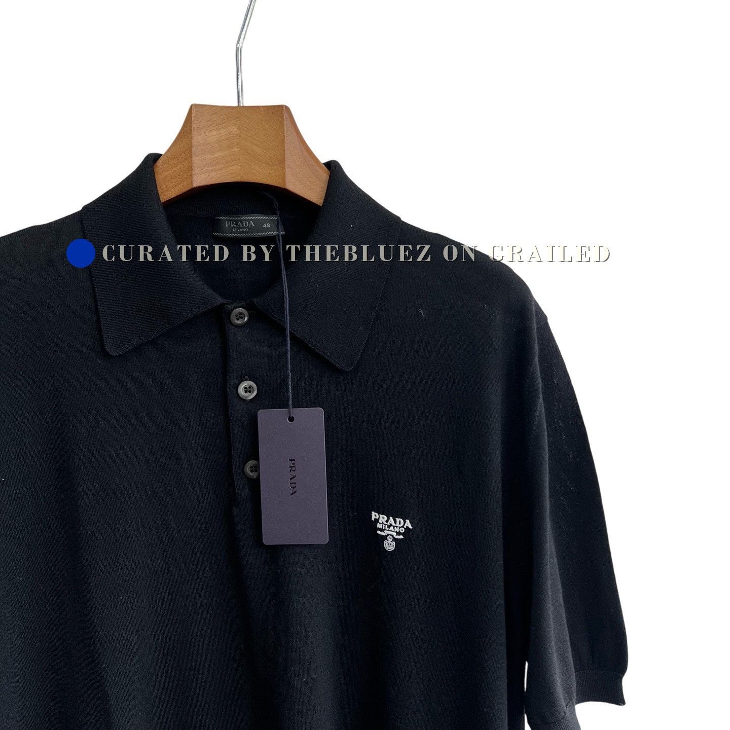 Prada Prada Wool Logo Polo Shirt Size US M / EU 48-50 / 2 - 2 Thumbnail
