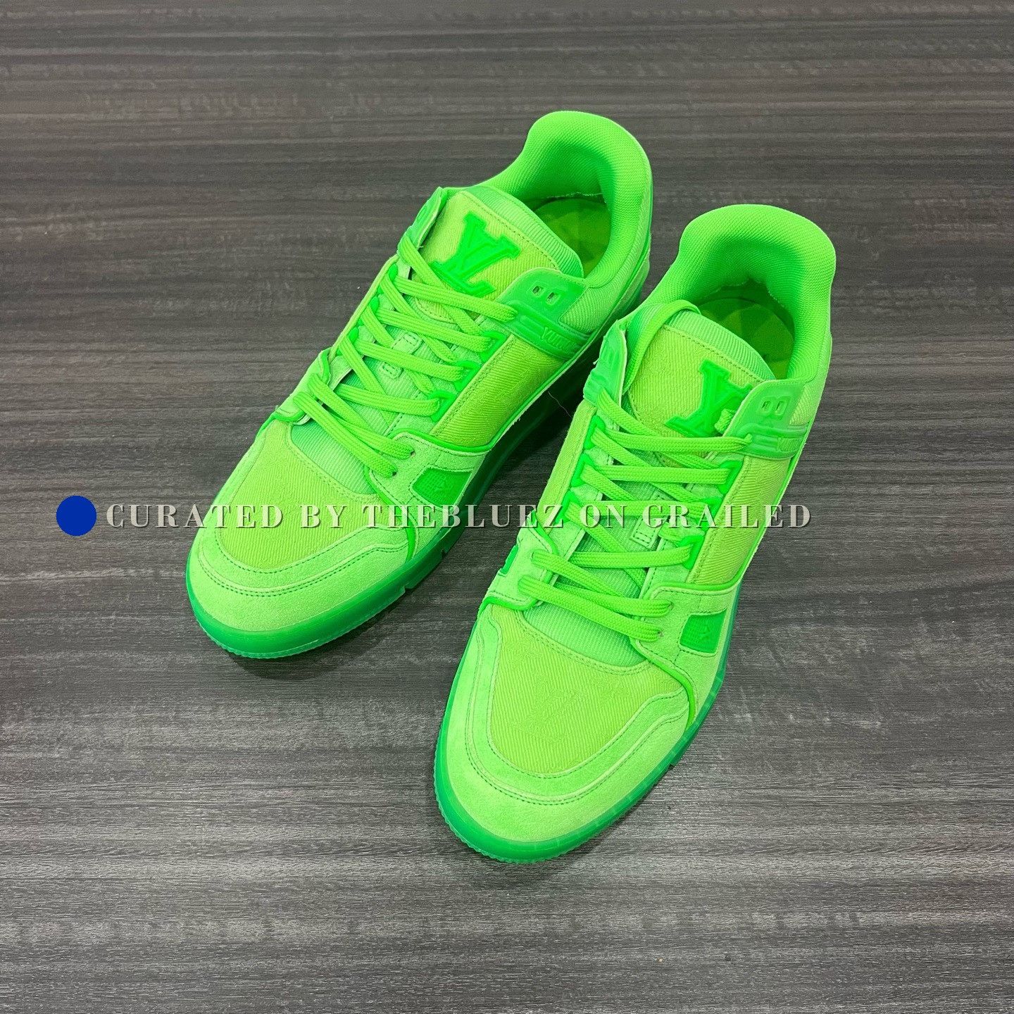 Louis Vuitton Louis Vuitton LV Trainer Neon Green Sneakers Size US 10 / EU 43 - 2 Thumbnail