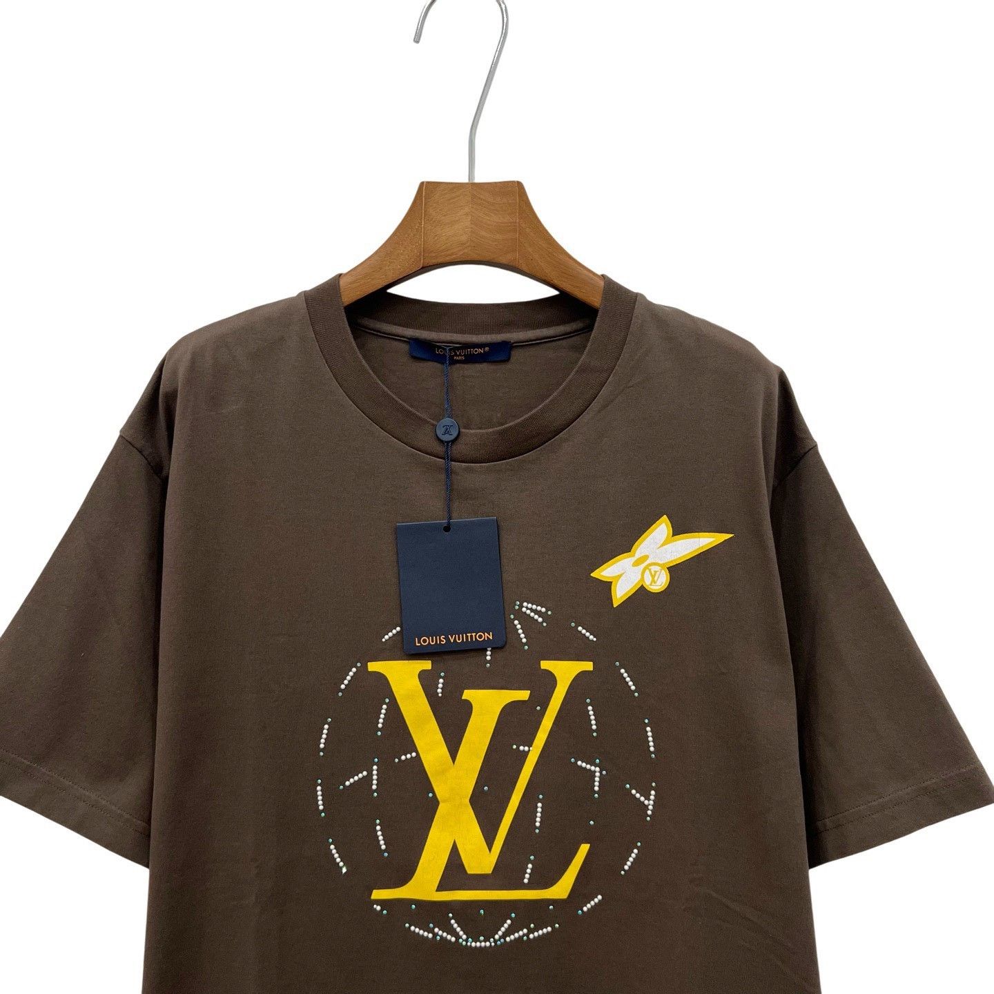 Louis Vuitton Louis Vuitton SS25 Rhinestone Pearl Print Tee Size L / US 10 / IT 46 - 2 Thumbnail