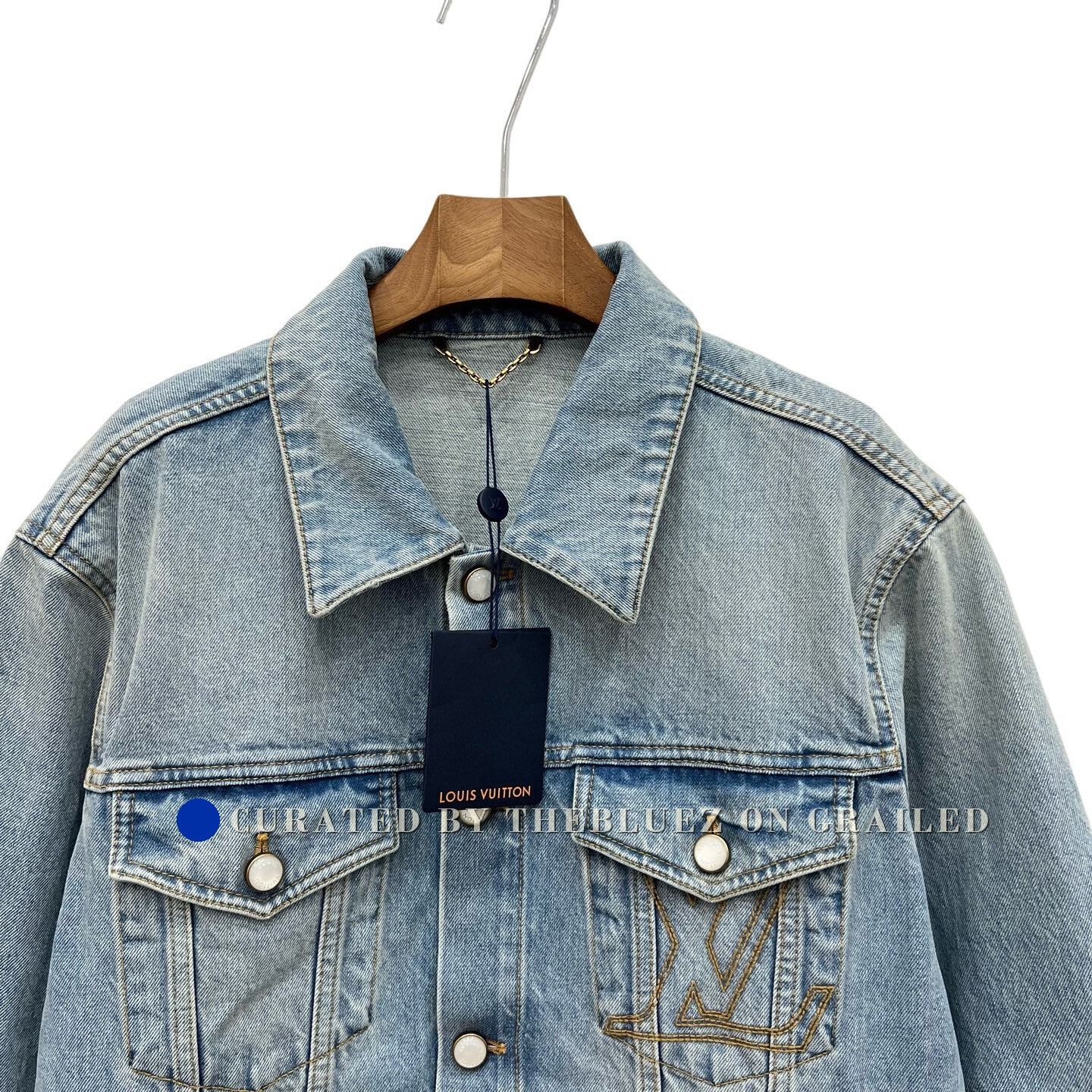 Louis Vuitton Louis Vuitton Large Logo Denim Jacket Size US M / EU 48-50 / 2 - 2 Thumbnail