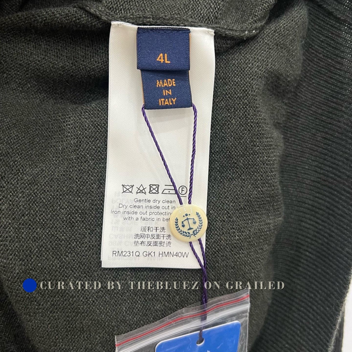 Louis Vuitton Louis Vuitton Embossed Logo Wool Sweater Size US XL / EU 56 / 4 - 5 Thumbnail