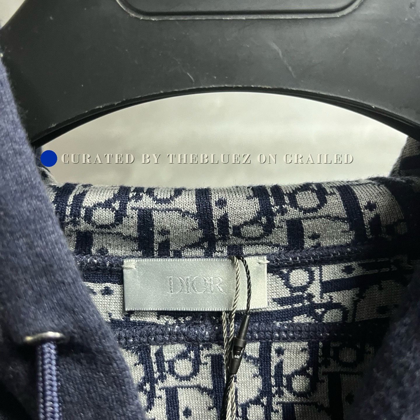 Dior Dior Navy Blue Cotton Blend Zip Hooded Jacket Size US XL / EU 56 / 4 - 3 Thumbnail